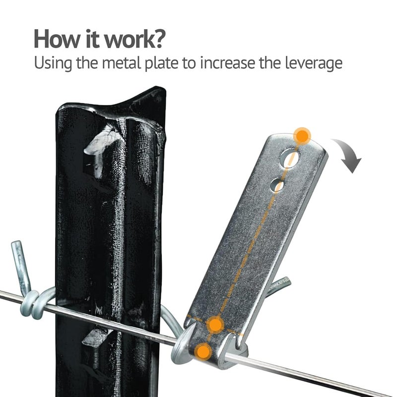 Quantfire Fence Wire Twister for T Post Clips, Barb Wire Twisting Tool for Fencing Wire, Stainless Steel (5 Pack) - Image 3